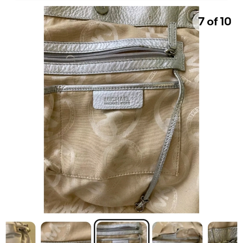 Michael Kors Silver Shoulder Bag - Picture 7 of 8